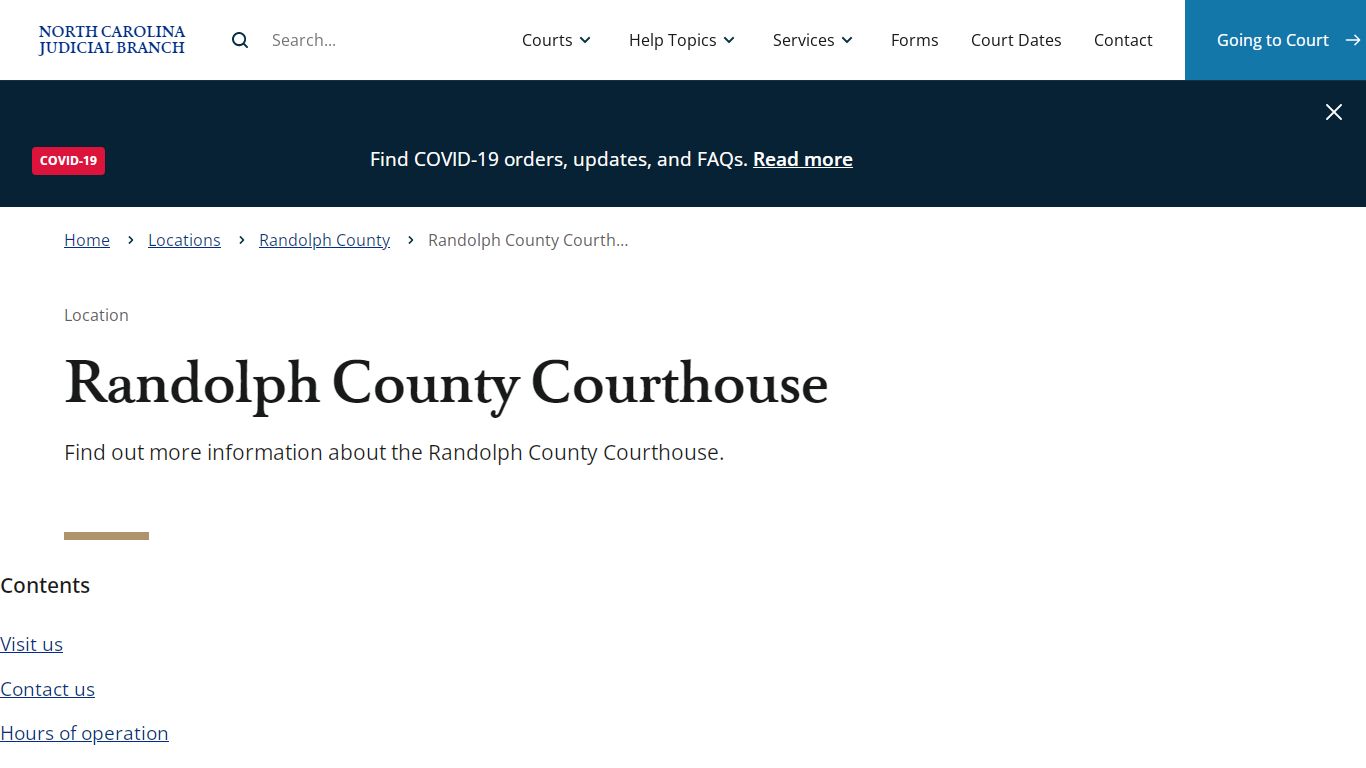 Randolph County Courthouse | North Carolina Judicial Branch